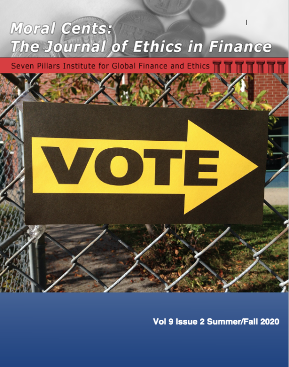 Moral Cents Journal of Ethics in Finance (Summer/Fall 2020)