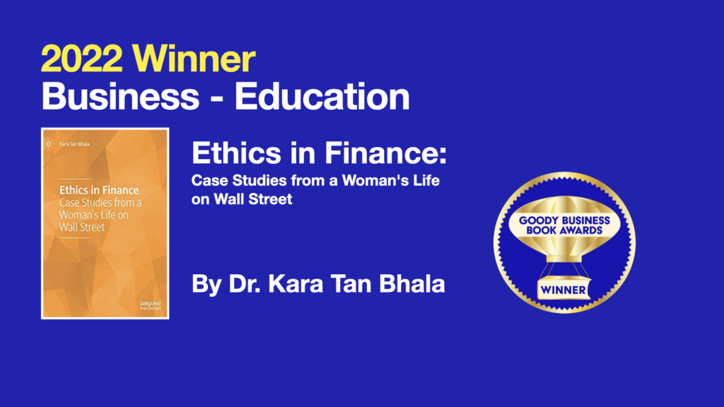 Ethics in Finance wins fifth book award